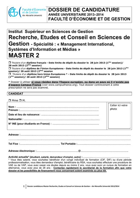 Droit économie gestion formation lmd master (m2) management des . Lettre De Motivation Pour Une Faculte Ec Gestion / Comment ...