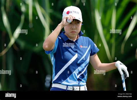 Miku Ueta Of Japan React Before Start The 10th Hole During The First Round Of The Womens