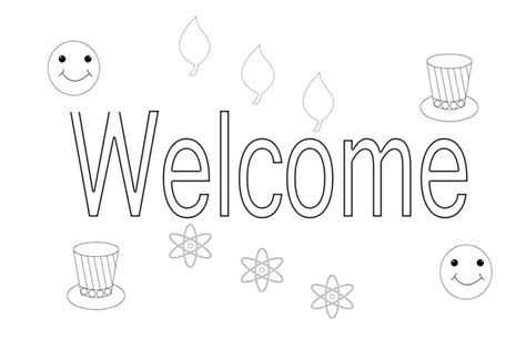 The coloring book contains 10 pages to choose from, making it great to customize to use for a few days or the entire first week. Welcome Coloring Pages To Print and Download