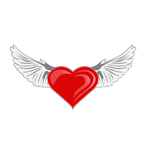 Heart With Wings Vector Custom Designed Illustrations ~ Creative Market