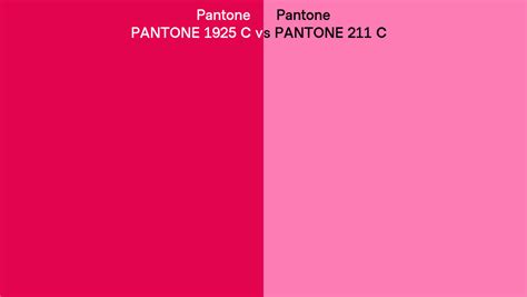 Pantone 1925 C Vs Pantone 211 C Side By Side Comparison