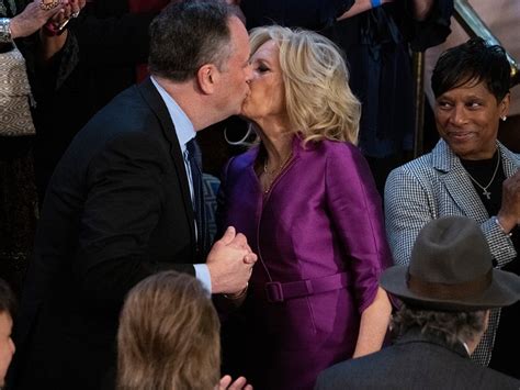 First Lady Jill Biden Kisses Second Gentleman Doug Emhoff On Lips