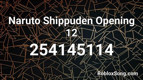 Naruto Shippuden Opening 12 Roblox Id Roblox Music Codes