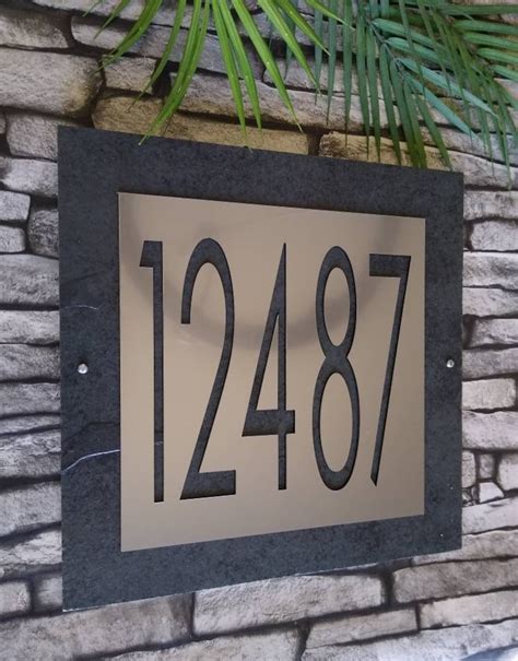 Modern Extra Large 7 House Numbers Home Address Plaque Etsy
