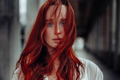 Redhead Face Women Model Wallpaper Coolwallpapersme