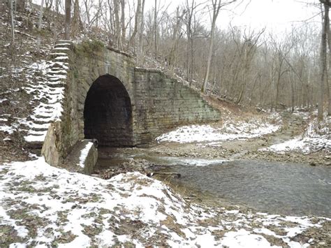 Stone Arch Bridge Over Crooked Creek On Heritage Trail Madison In
