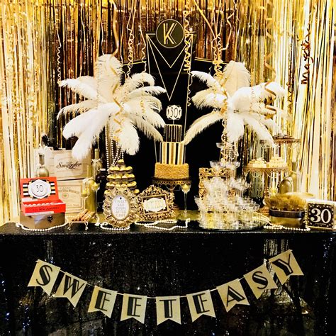 roaring 20s decoration ideas elegant great gatsby party sweet bar with images gatsby party