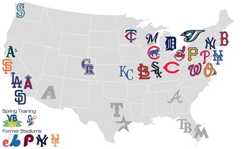 We will take you there! Map of Major League Baseball Teams. | Let's go somewhere ...