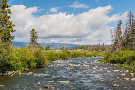 Colorado River South Of Rocky Mountain National Park Stock Image
