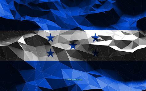 1920x1080px 1080p Free Download Honduran Flag Low Poly Art North