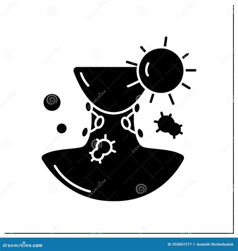 Lymph Nodes Glyph Icon Stock Vector Illustration Of Physiology 250807277