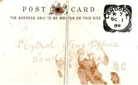 The Address Side Of The Saucy Jacky Postcard Postcard Lettering