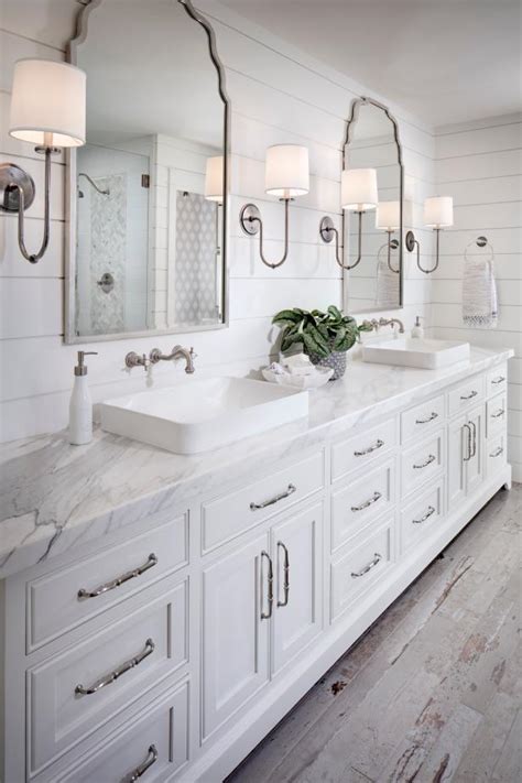This rustic master bathroom looks like something straight out of a wellness retreat. Rustic-Chic Master Bathroom with Shiplap | HGTV