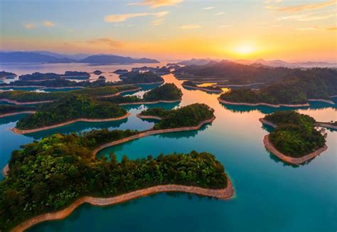 Qiandao Lake Is A Man Made Lake Located In Chunan County Zhejiang