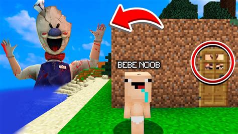 Bebe Noob Vs Creepypasta El Heladero Ice Scream Minecraft Troll