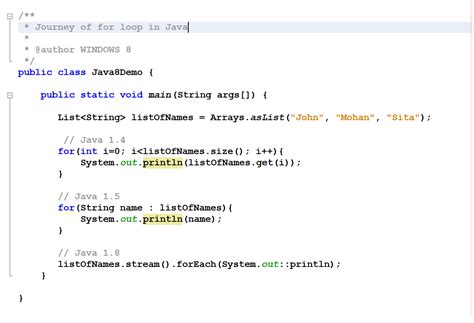 Java Journey Of For Loop In Java For Index To ForEach