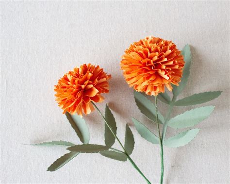 Paper Marigold Flower SVG Online Workshop for Cricut and - Etsy France