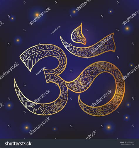 Hand Drawn Ohm Symbol Indian Diwali Stock Vector Royalty Free