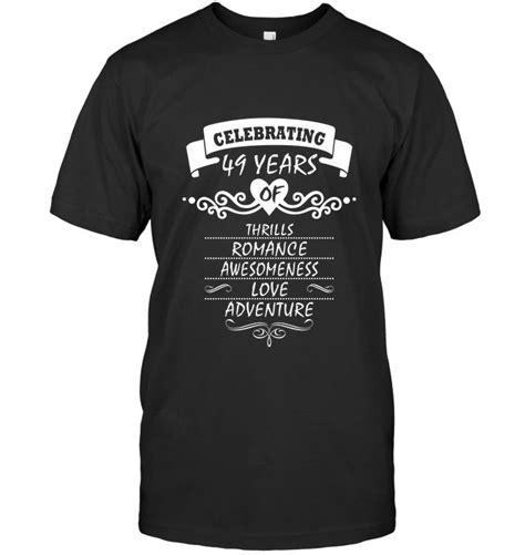 49th Wedding Anniversary T Shirt Marriage T For Couples 44th Wedding