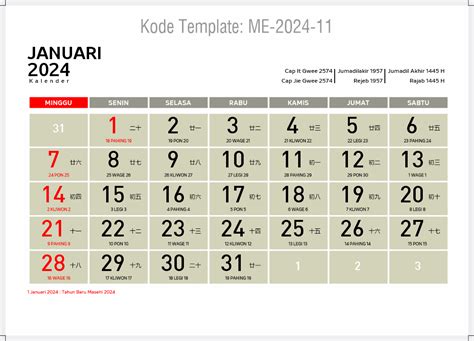 Template Kalender Meja 2024 11 Toko Fadhil Template