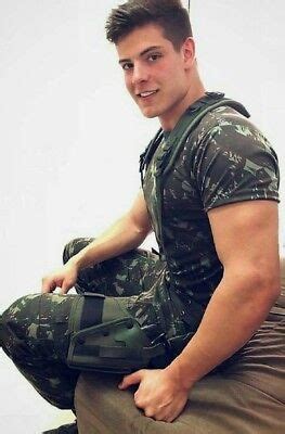 PHOTO Picture Photograph X Muscular Military Handsome Beefcake Male F EBay