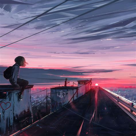 Awesome Anime Sunset Wallpaper 4k Images