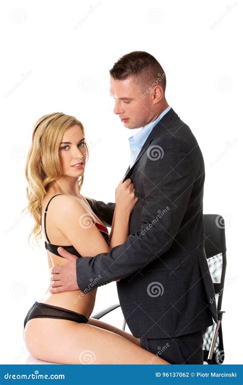 Office Romance Concept Businesspeople In Love Stock Photo Image Of Flirting Business