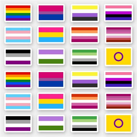 Flags Of The Lgbtq Pride Movements Sticker Zazzle Pride Stickers Lgbtq Pride Pride Flags