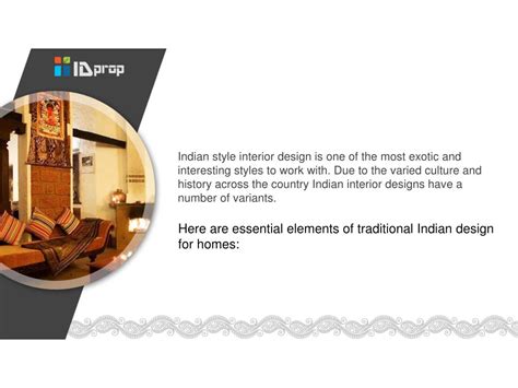 Ppt Essential Elements Of Traditional Indian Interior Design