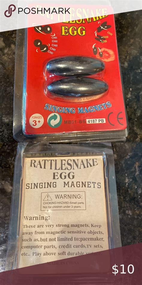 Rattlesnake Egg Singing Magnets Fidget Sensory Rattlesnake Sensory