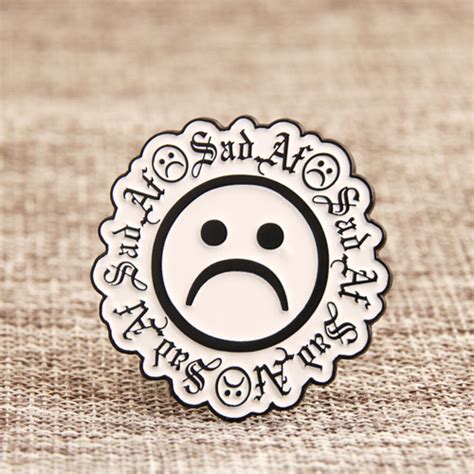 Enamel Pins Wholesale Shirt Pins Sad Face Lapel Pins Gs