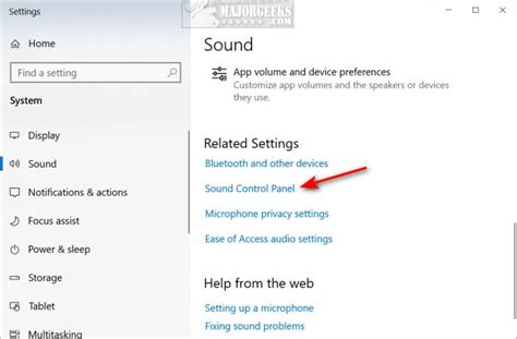 Three Ways To Open Sound Settings In The Control Panel In Windows 10