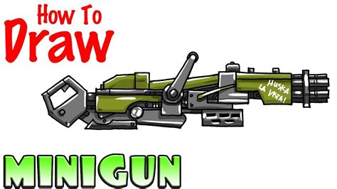 How To Draw The Minigun Fortnite Youtube