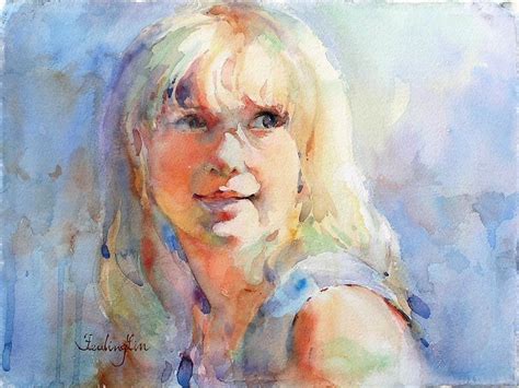 Contemporary Painting Her Smile Original Art From Fealing Lin