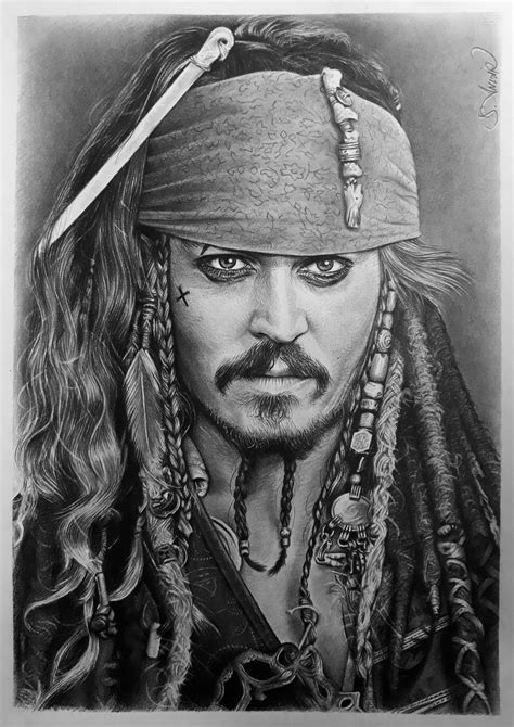 Pencil Drawing Johnny Depp Karakalem Jack Sparrow Drawing Jack