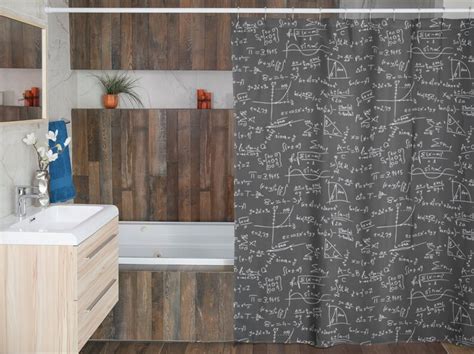 Math Shower Curtain Math Lover Home Decor Bathroom Decor Etsy