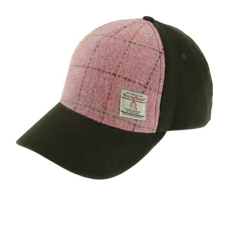 Ladies Authentic Harris Tweed Baseball Cap In Bright Pink With Etsy