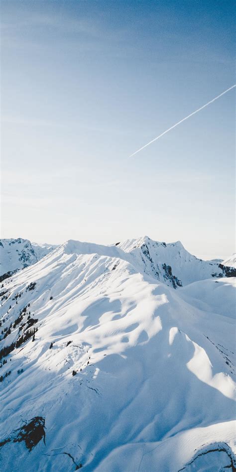 Download 1080x2160 Wallpaper Summit Glacier Mountain White Nature