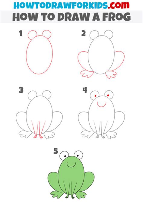 How To Draw A Frog For Kindergarten Easy Drawing Tutorial For Kids