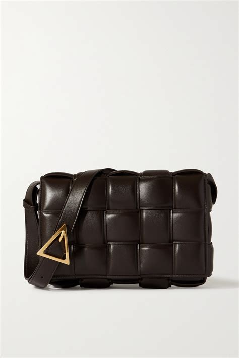 Bottega Veneta Cassette Padded Intrecciato Leather Shoulder Bag In Dark