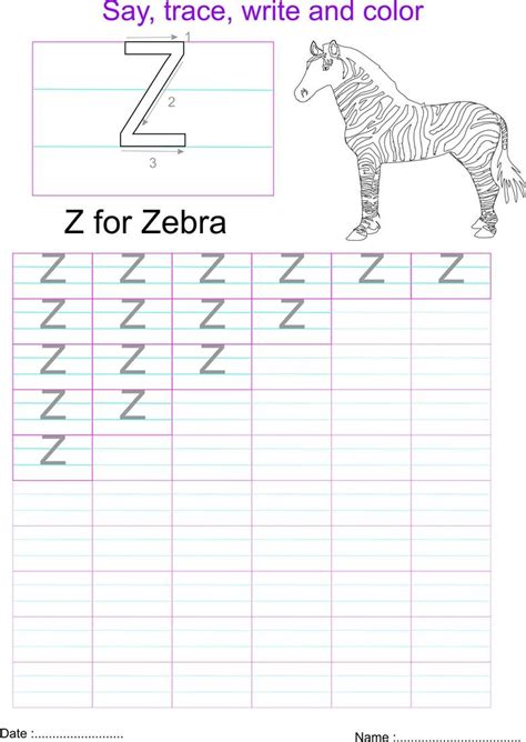 Letter Z Worksheets to Print | Activity Shelter
