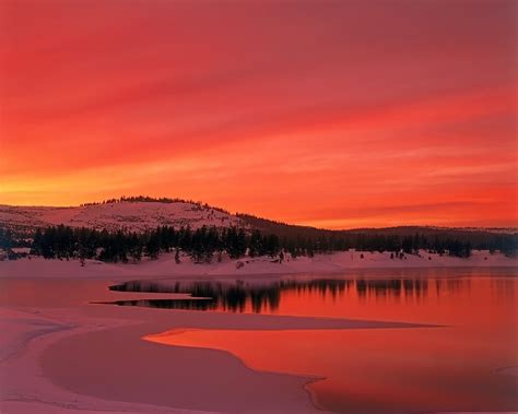 Winter Sunset Wallpaper Clickandseeworld Is All About