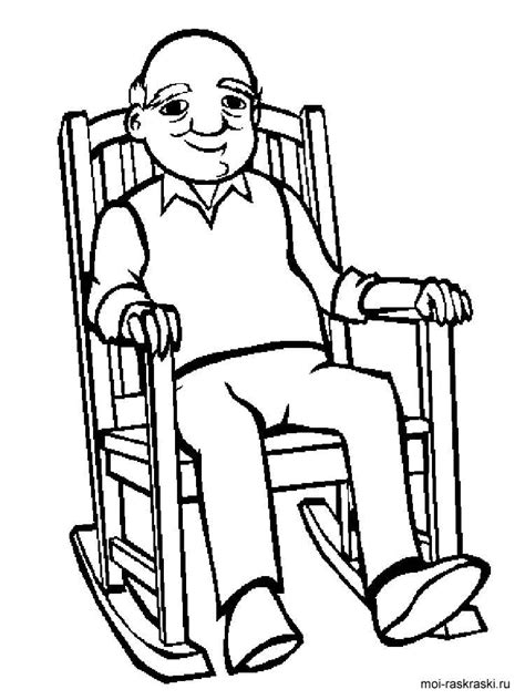 Father's day is june 20th. Grandpa coloring pages. Free Printable Grandpa coloring pages.
