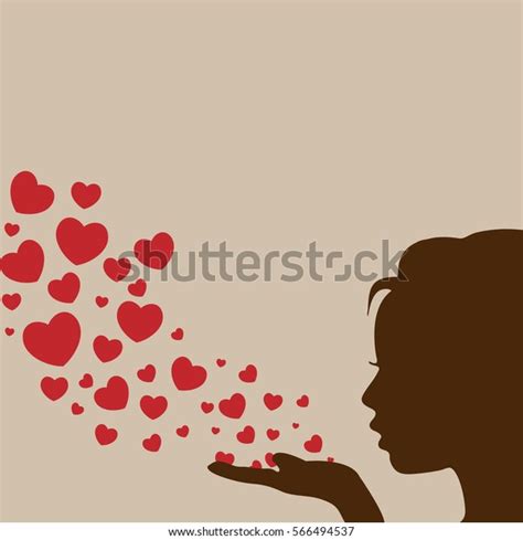 79 Girl Blowing Kiss Profile Stock Vectors Images And Vector Art