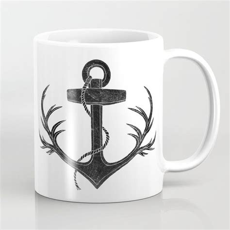Monogram coffee & travel mugs. Antlered Anchor Coffee Mug | Mugs, Coffee mugs, Coffee