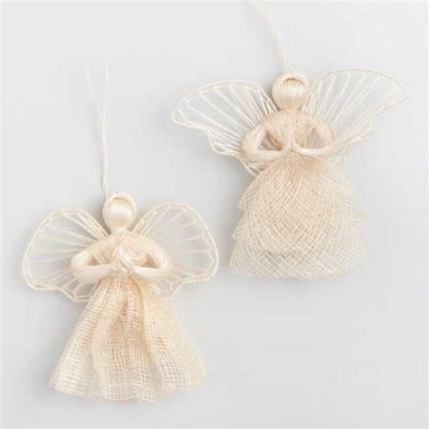 Natural Fiber Nordic Angel Ornaments | World Market | Angel ornaments, Ornament set, Ornaments