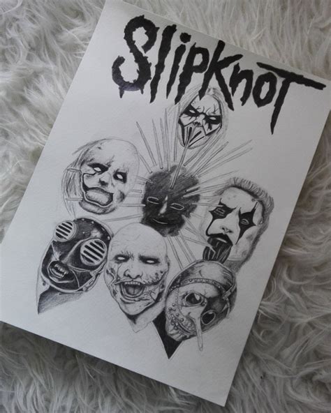 Inasart On Twitter My Finished Slipknot Masks Drawing 🤘 Slipknot