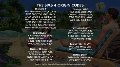 Origin Codes Rthesims