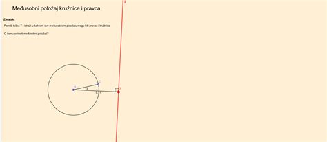 Međusobni Položaj Kružnice I Pravca Geogebra