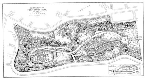 Fort Tryon Park General Plan Frederick Law Olmsted National Historic